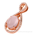 Crystal Pendant, Seim Gemstone Pendant, Pink Gemstone Pendant